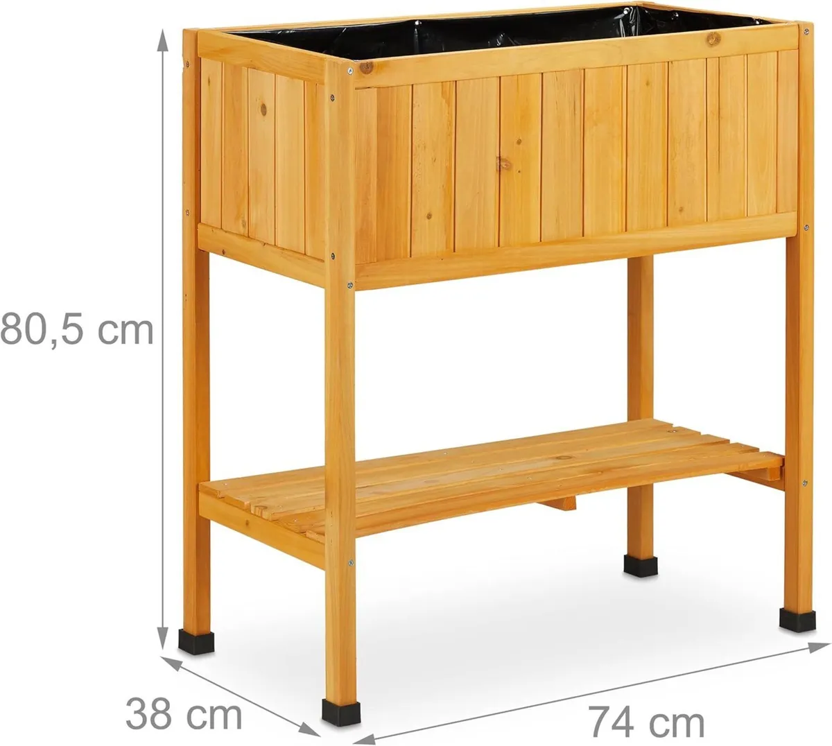 Raised Wooden Planter Flower Bed on Legs HWD 80.5 - Image 3