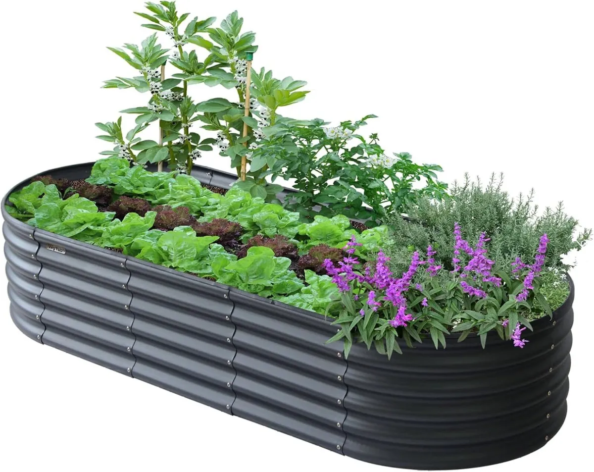 VegTub Modular Metal Raised Bed Kit - Charcoal - Image 1