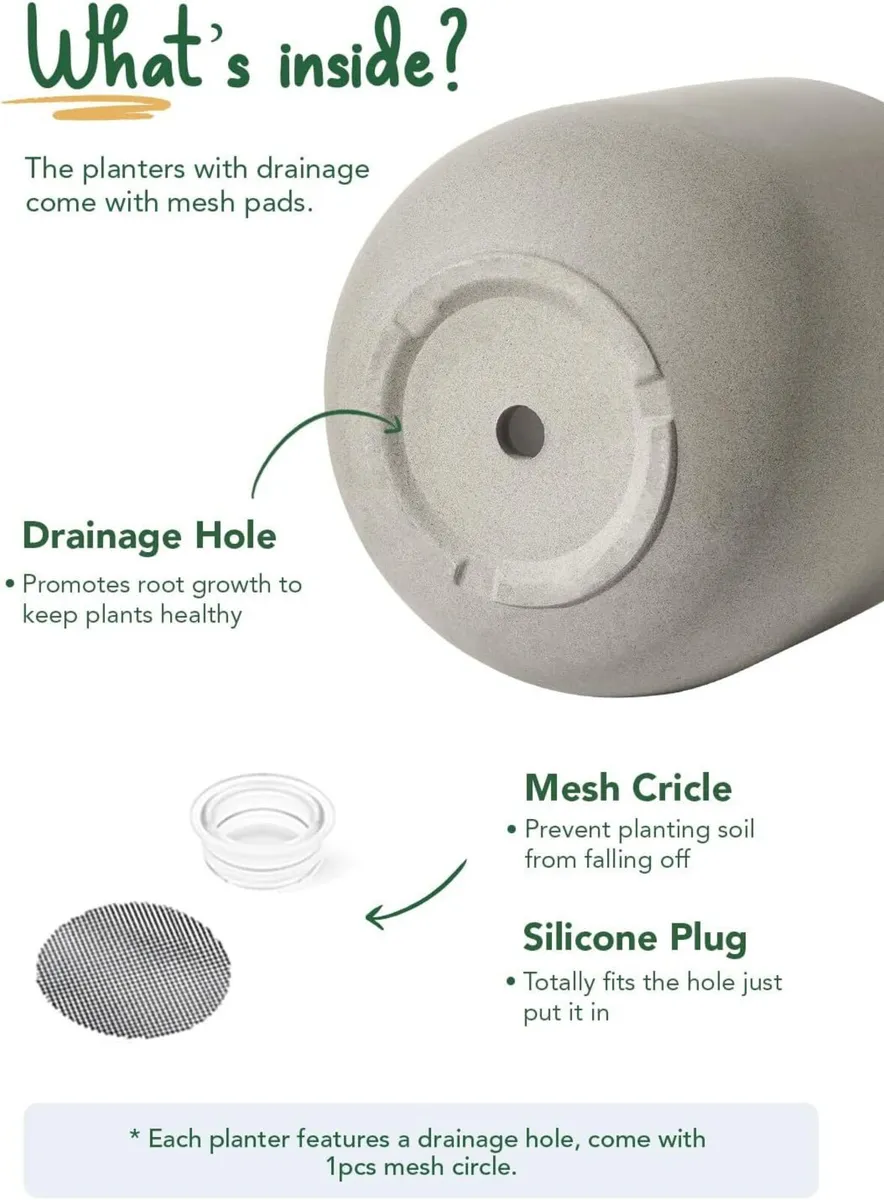 30 cm Pots for Plants Ceramic Large Planters - Image 4