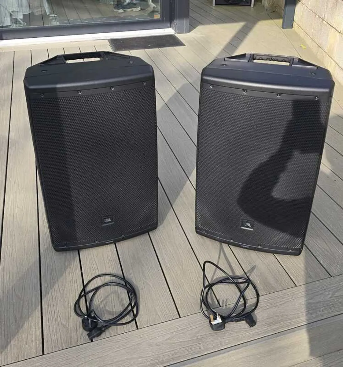 JBL EON 615 Speakers - Pair - Active 15" PA System - With Stands - Excellent Condition - Image 1
