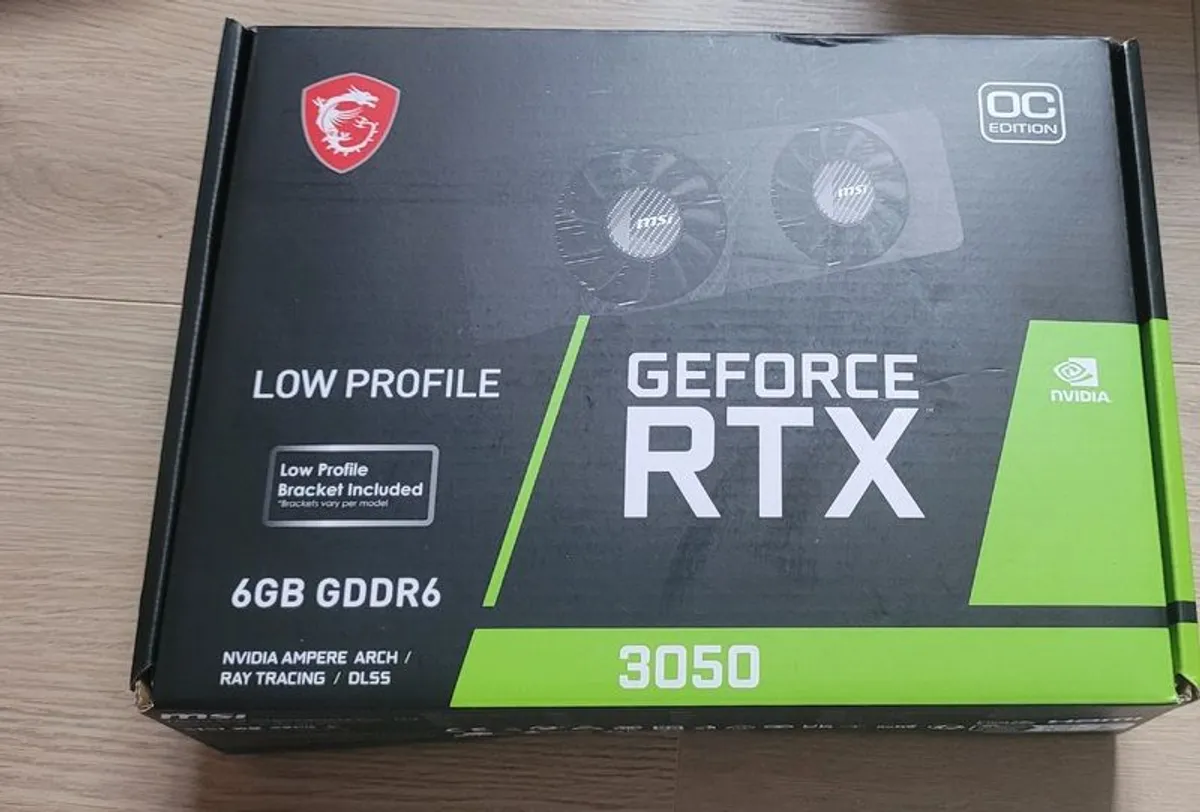 MSI RTX 3050 Low Profile (low profile bracket included) - Image 1