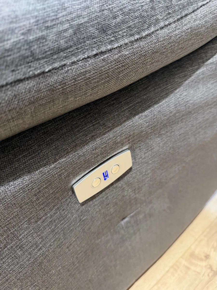 Grey Double Electric Recliner Sofa & USB Charging - Image 2