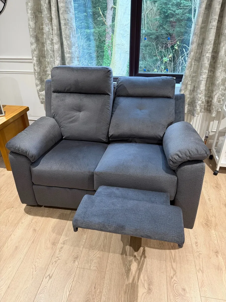 Grey Double Electric Recliner Sofa & USB Charging - Image 3