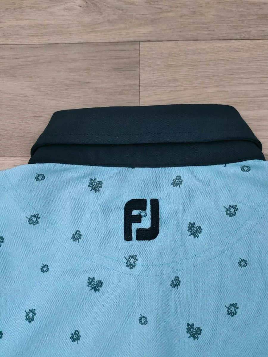 FootJoy FJ Patterned Golf Polo Shirt Mens Medium - Image 4