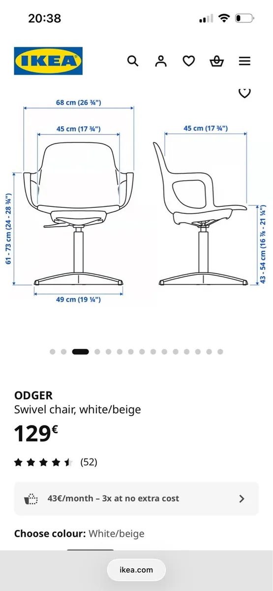Two IKEA Ogder swivel chairs - Image 3