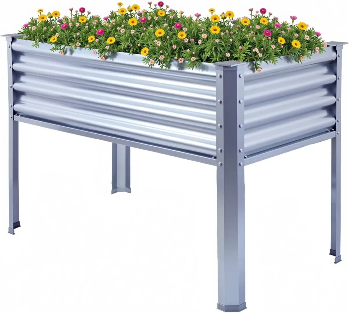 Raised Garden Bed with Legs Galvanized High Boxes - Image 1