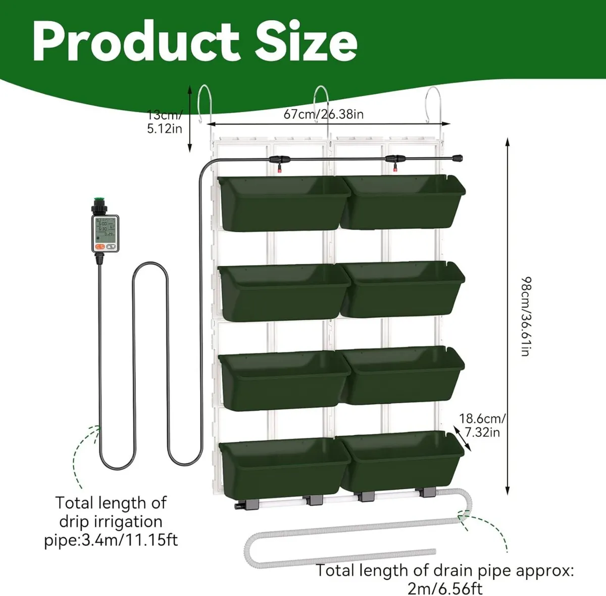 Self Watering Wall Planting Pot Planter Indoor - Image 3