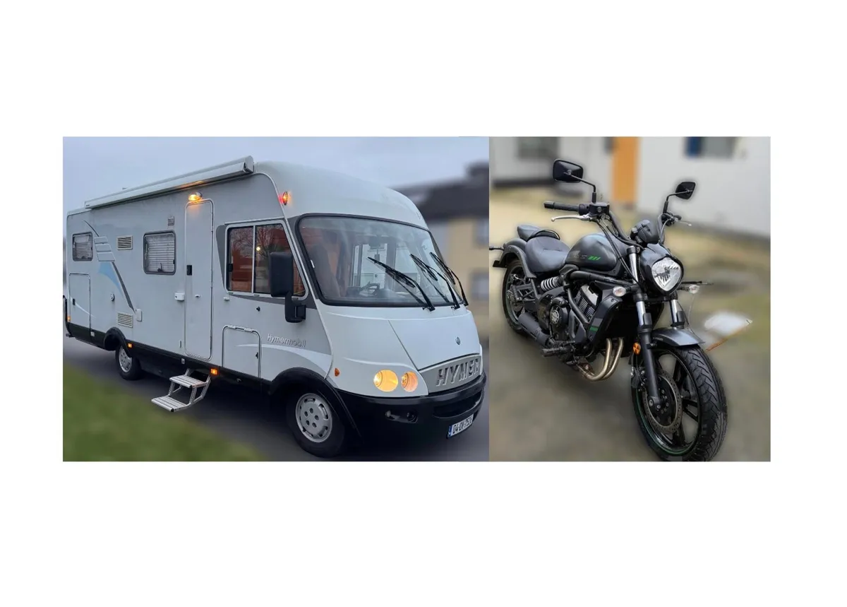 Fiat Hymer B644 6 Berth & Kawasaki Vulcan 650s - Image 1