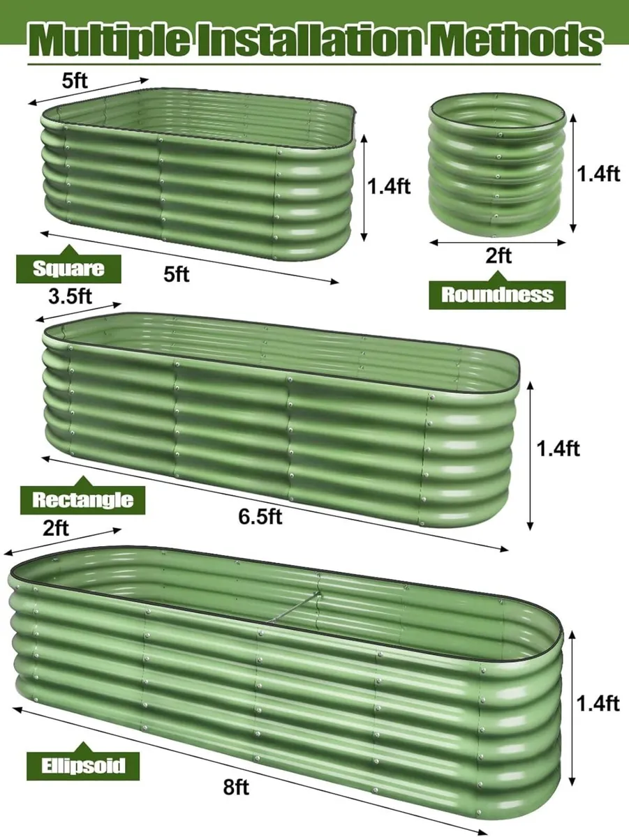 8x2x1.4 FT Raised Garden Beds with Trellis 12 - Image 3
