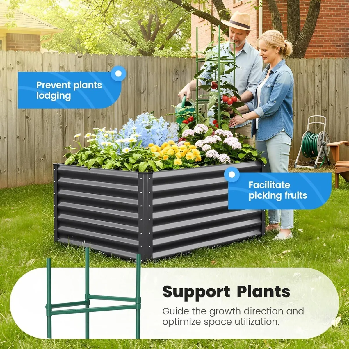Galvanized Metal Raised Garden Bed Bottomless - Image 4