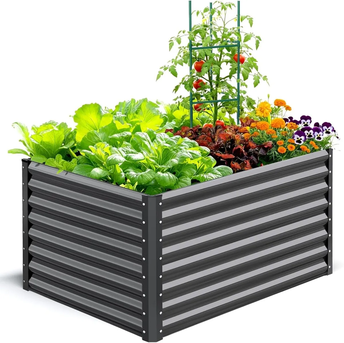 Galvanized Metal Raised Garden Bed Bottomless - Image 1