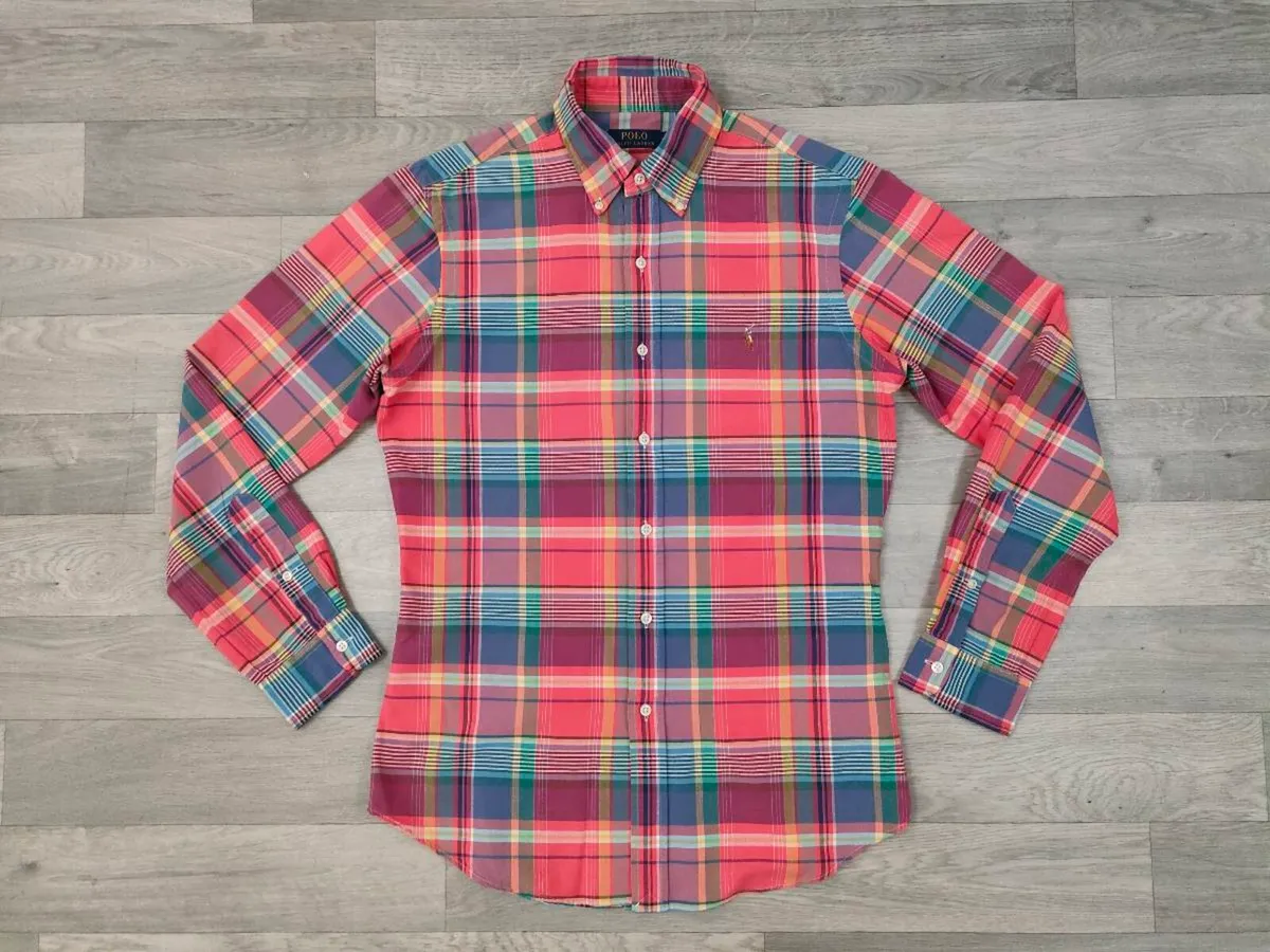 Polo Ralph Lauren Oxford Check Shirt Mens Medium - Image 1
