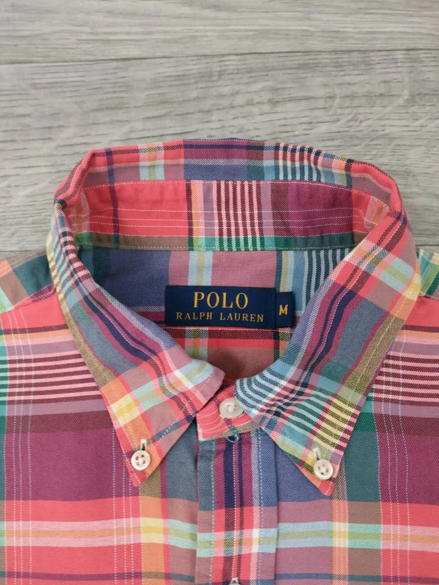 Polo Ralph Lauren Oxford Check Shirt Mens Medium - Image 4
