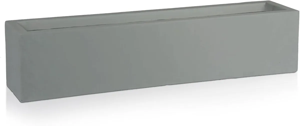 80cm Planter Grey Reinforced Stone Window Box - Image 4