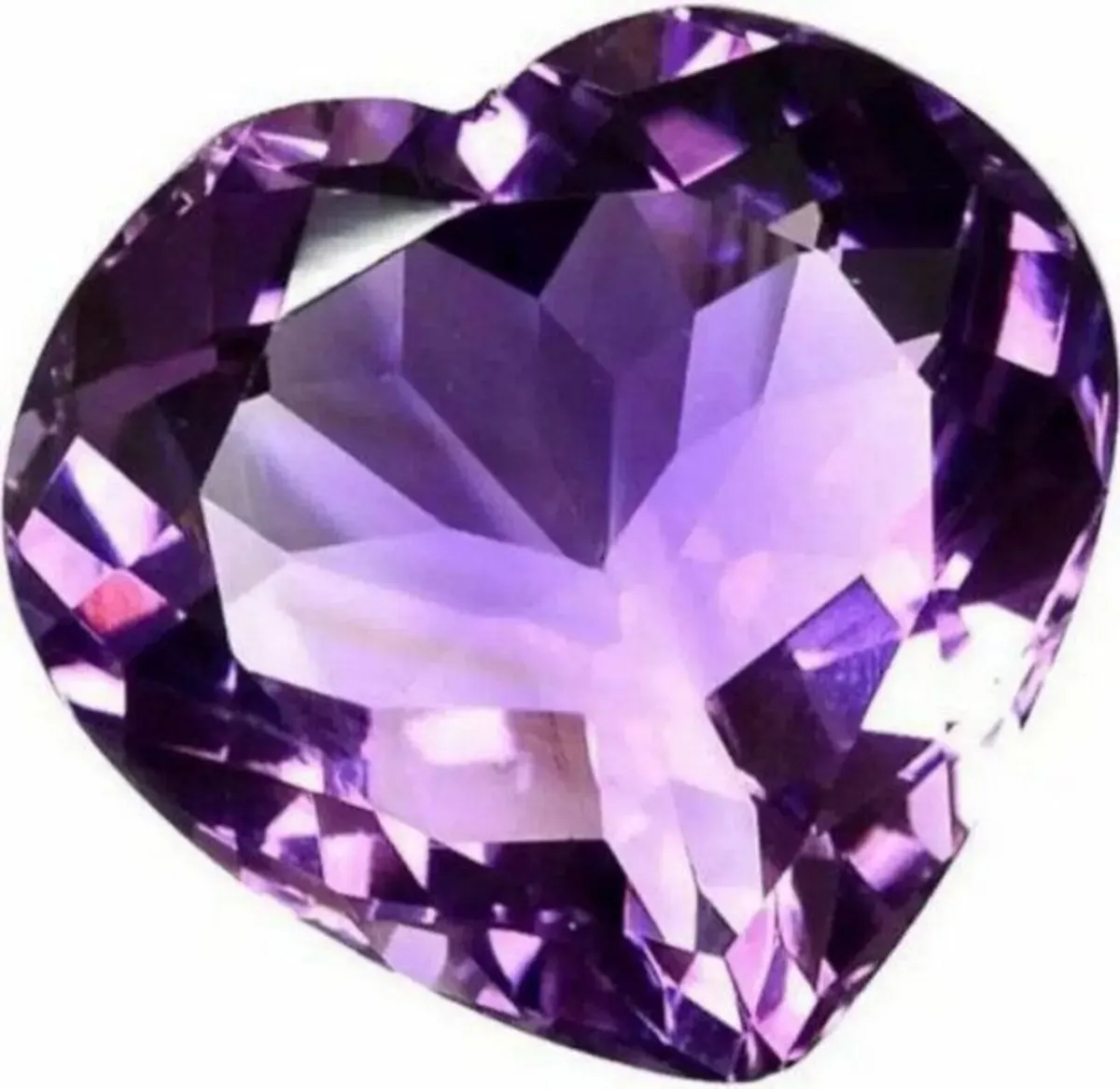 Vintage Authentic Heart Shape Natural Amethyst - Image 3