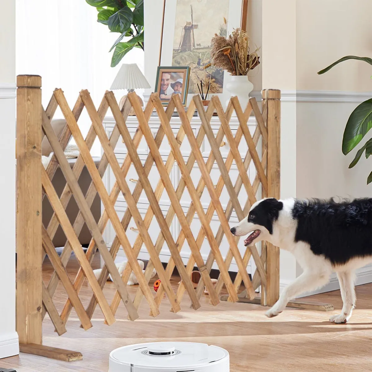 2Pack Expanding Trellis Fence Panels Garden Wood - Image 2