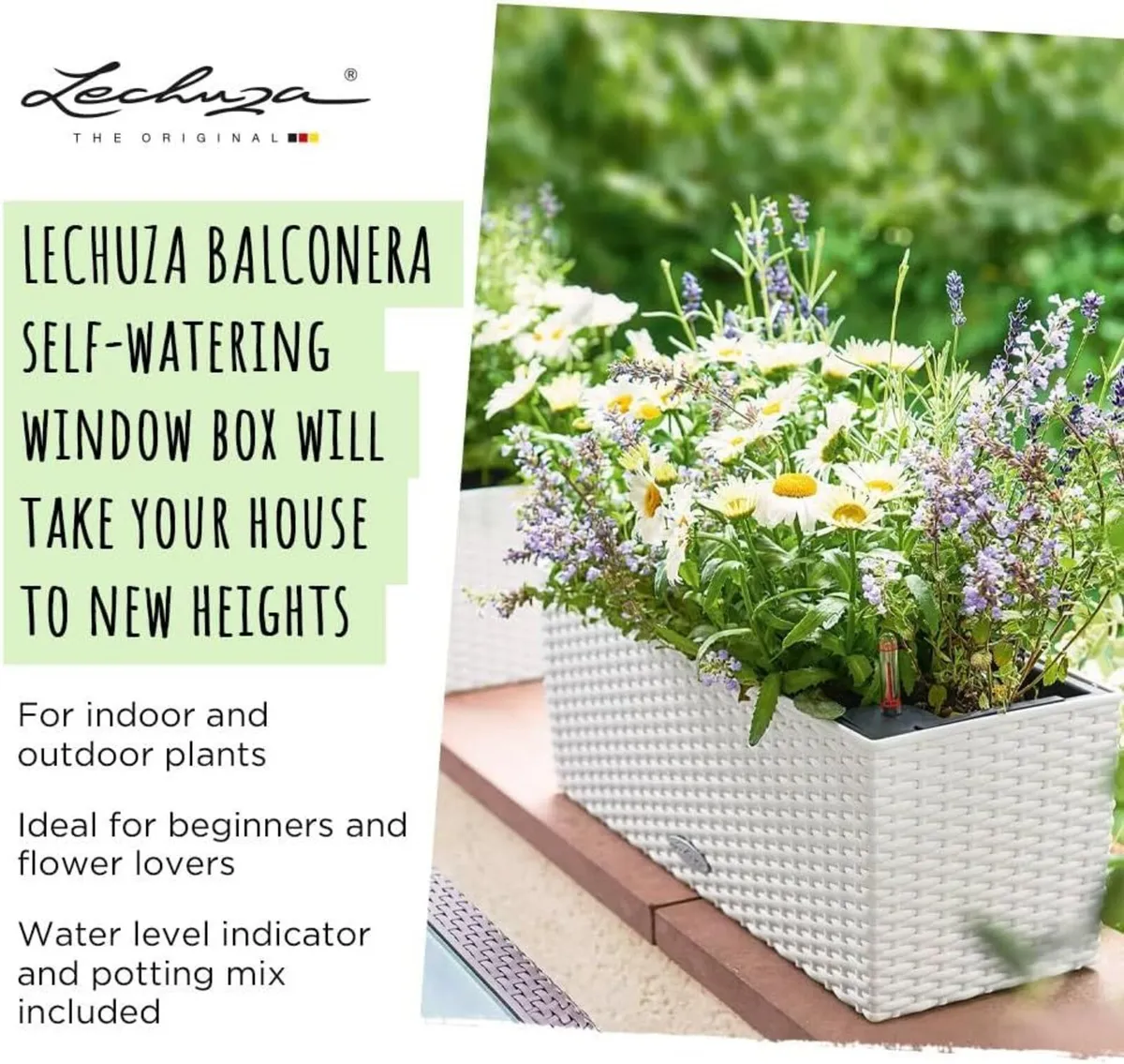 Self Watering Pot BALCONERA Cottage 80 Graphite - Image 4