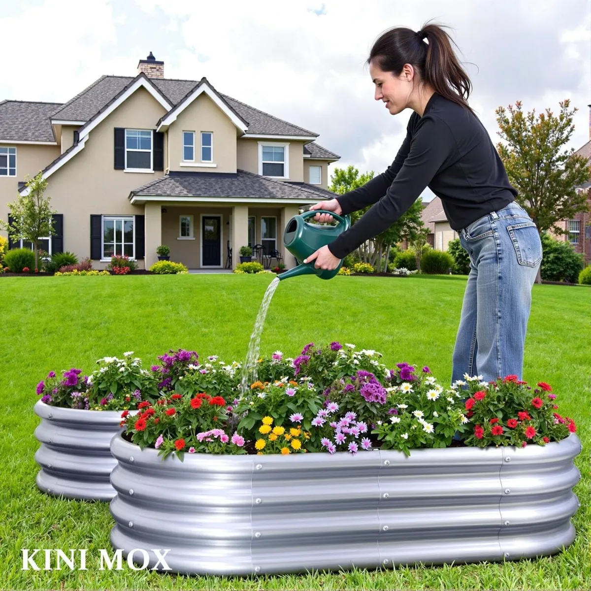 2Pcs Raised Garden Bed 4x2x1 FT Galvanized Boxes - Image 2