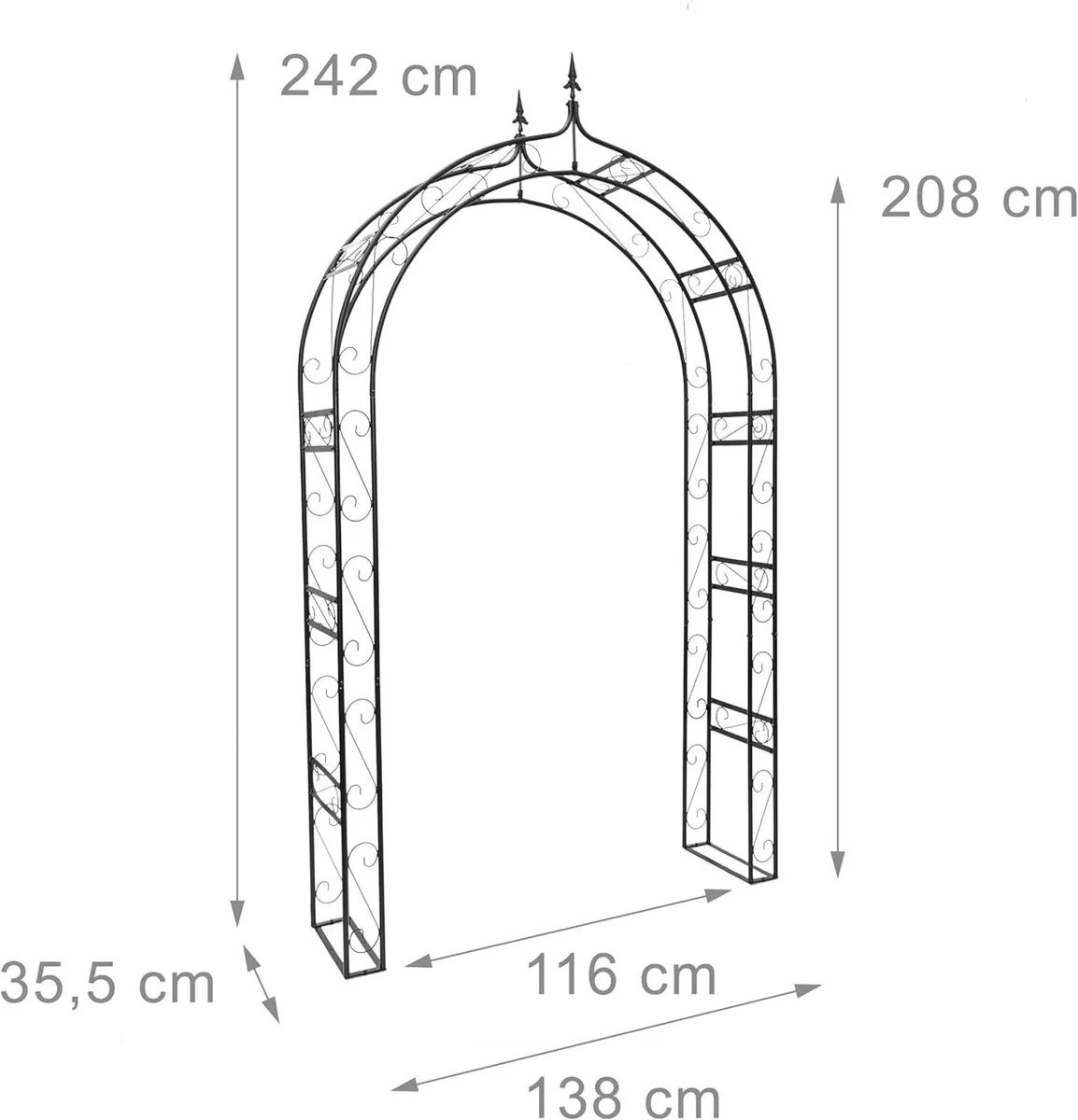 Rose Arch Climbing Plant Support Frame with - Image 3
