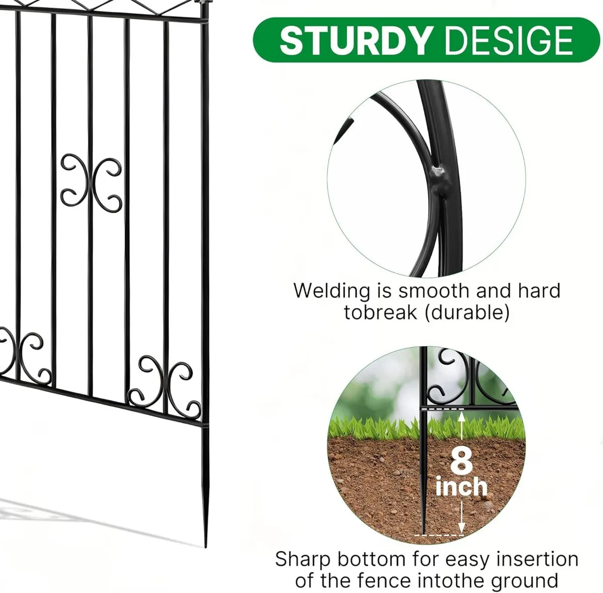 200cm Metal Garden Trellis for Climbing Plants - Image 4