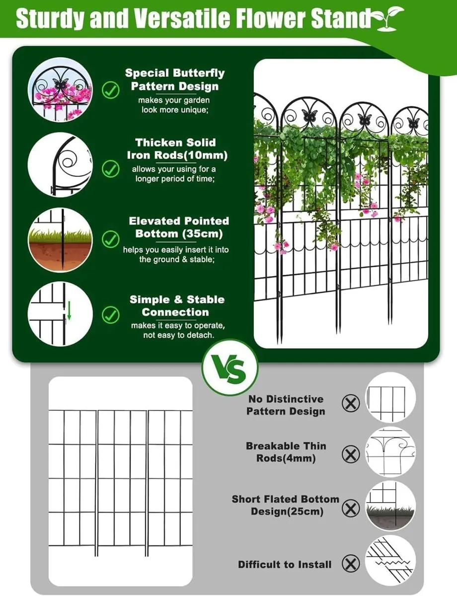 2.2 M Garden Trellis for Climbing Plants 4 Pack - Image 4