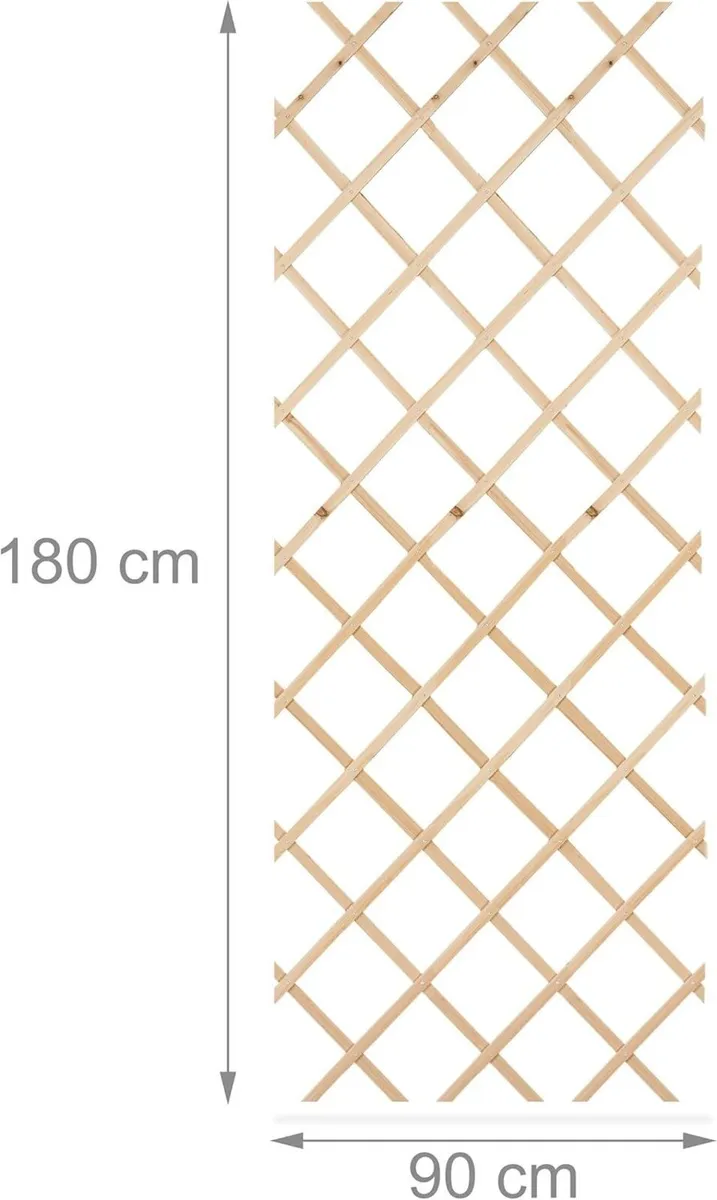 Extendable Trellis Set of 3 180 x 90 cm Wood - Image 3