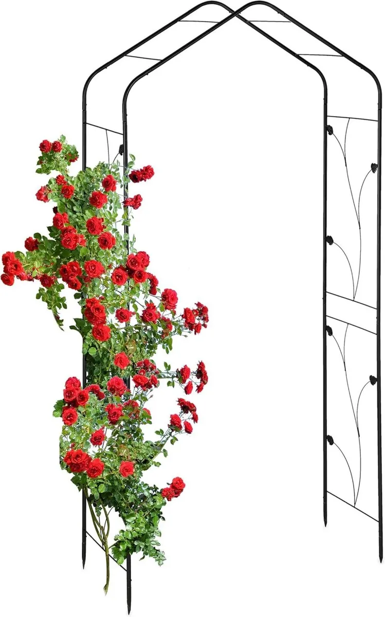 Metal Rose Arch Garden Arbour HxWxD: 213 x 106 41 - Image 1
