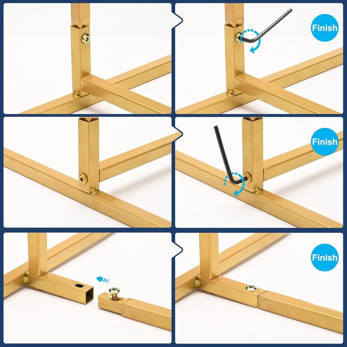 Metal Arch Backdrop Stand Set of 3 6.6/5.9/4.9Ft - Image 4