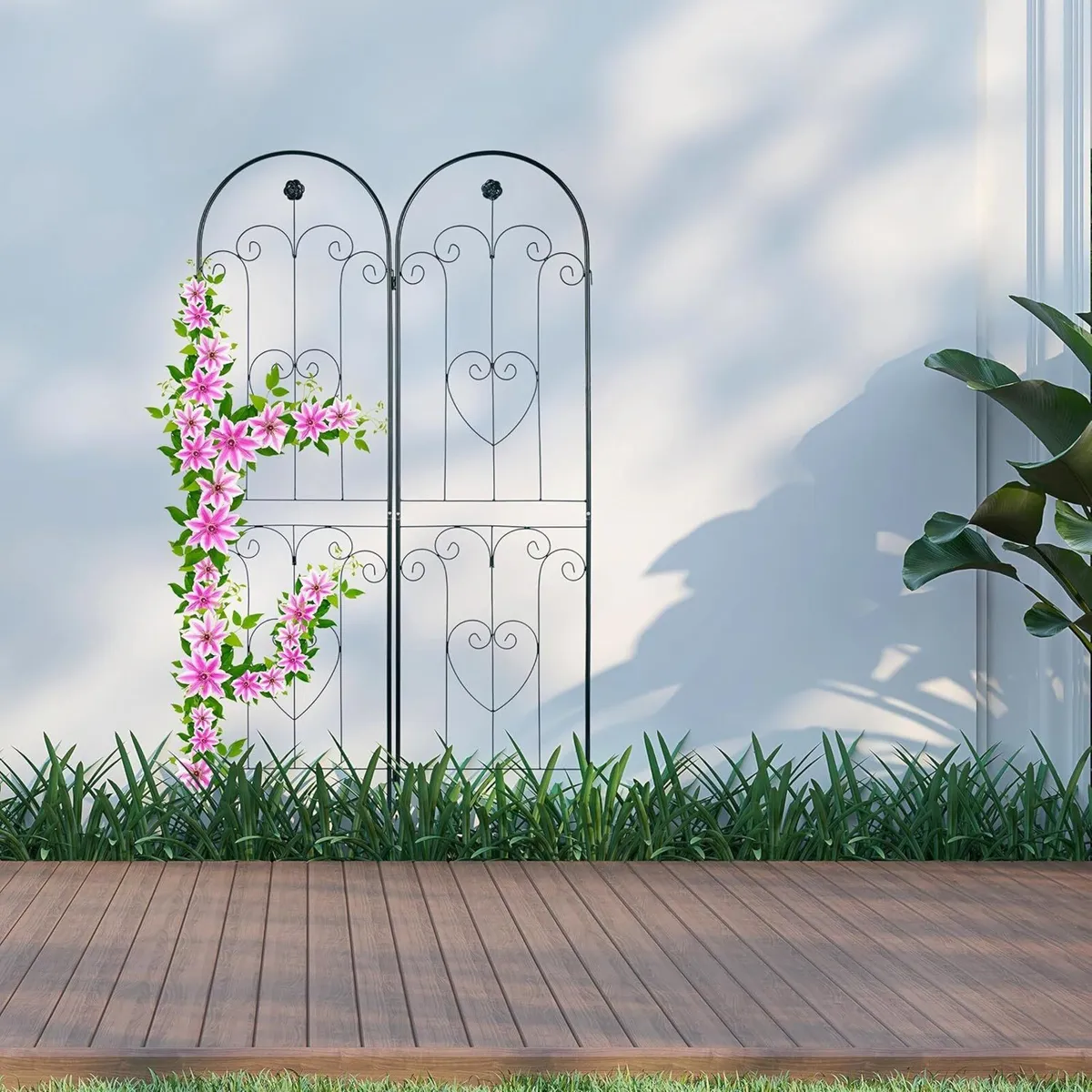 Trellis Set of 2 Metal 180 x 50 cm Garden - Image 2