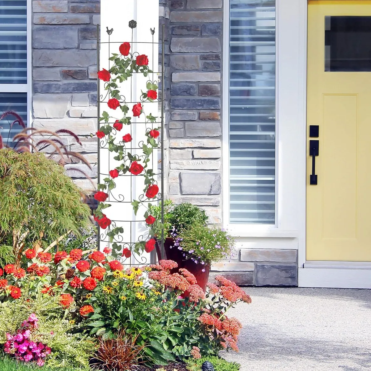 metal trellis climbing plants growing frame 180 - Image 2