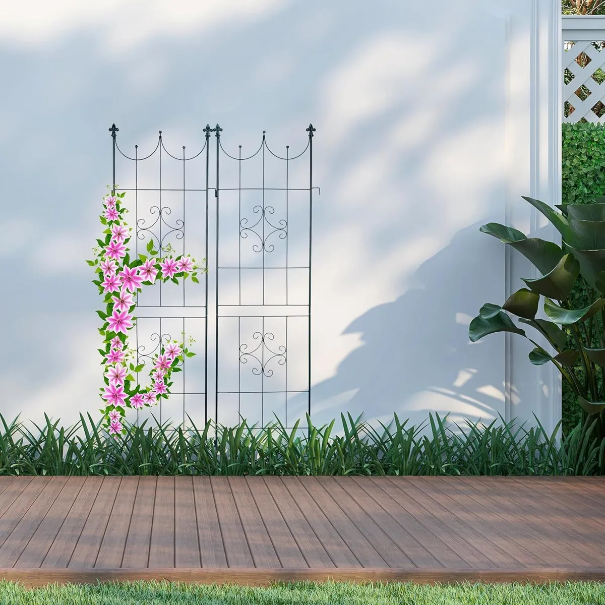 Trellis Set of 2 Metal 180 x 50 cm Garden - Image 2