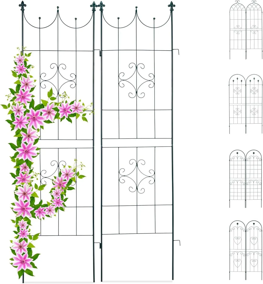 Trellis Set of 2 Metal 180 x 50 cm Garden - Image 1