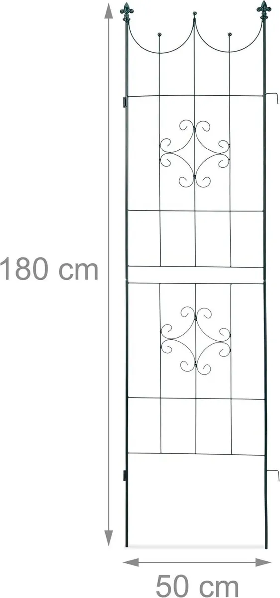 Trellis Set of 2 Metal 180 x 50 cm Garden - Image 3