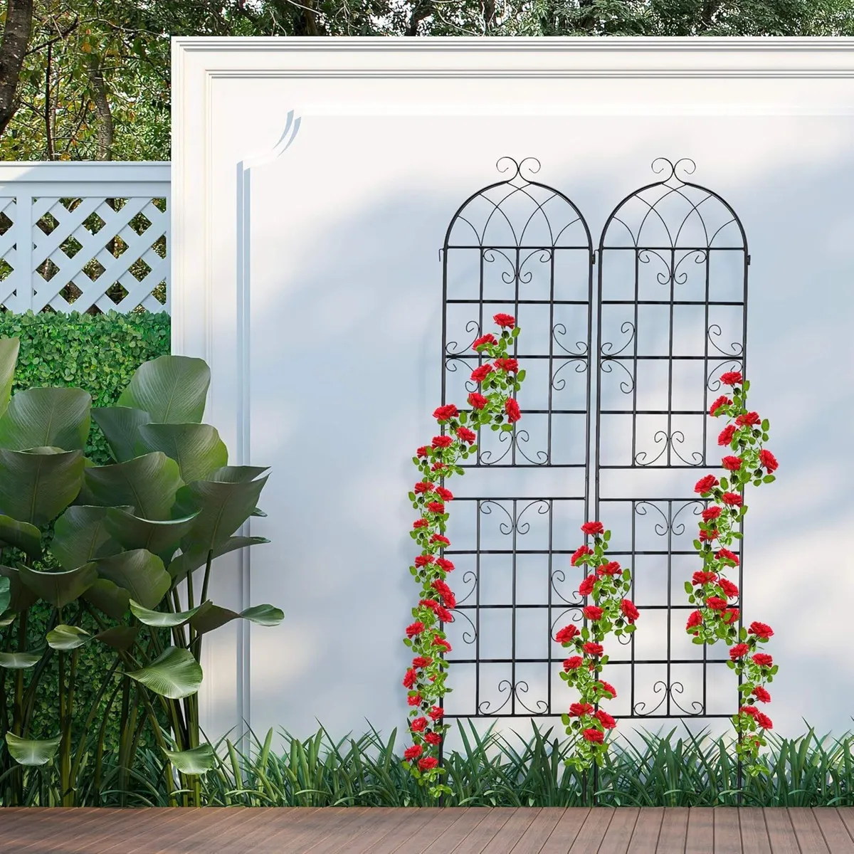 Metal Trellis Set of 2 Climbing Plant Support - Image 2