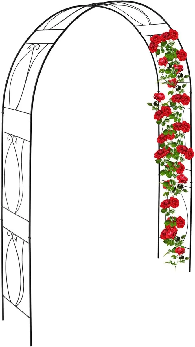 Metal Rose Arch Garden Arbour HxWxD: 233 x 172 35 - Image 1
