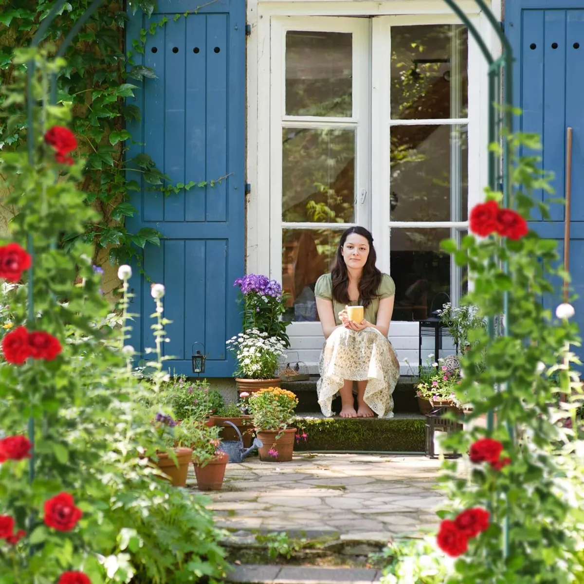 Metal Rose Arch Garden Arbour HxWxD: 224 x 110 41 - Image 4