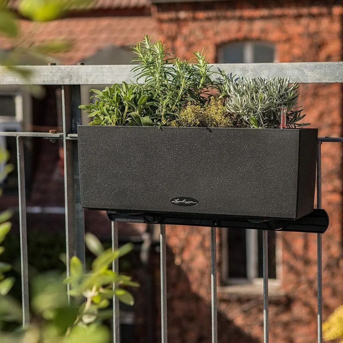 Self Watering Pot BALCONERA Stone 50 Graphite - Image 2