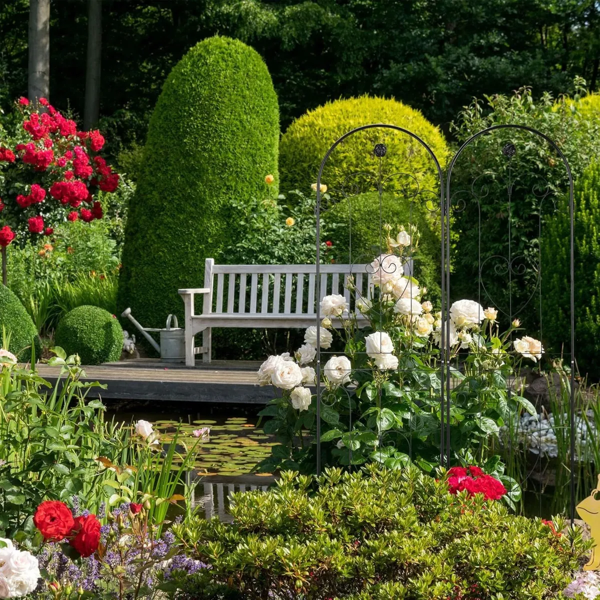 Garden Trellis Set of 2 180 x 50 cm Support for - Image 2