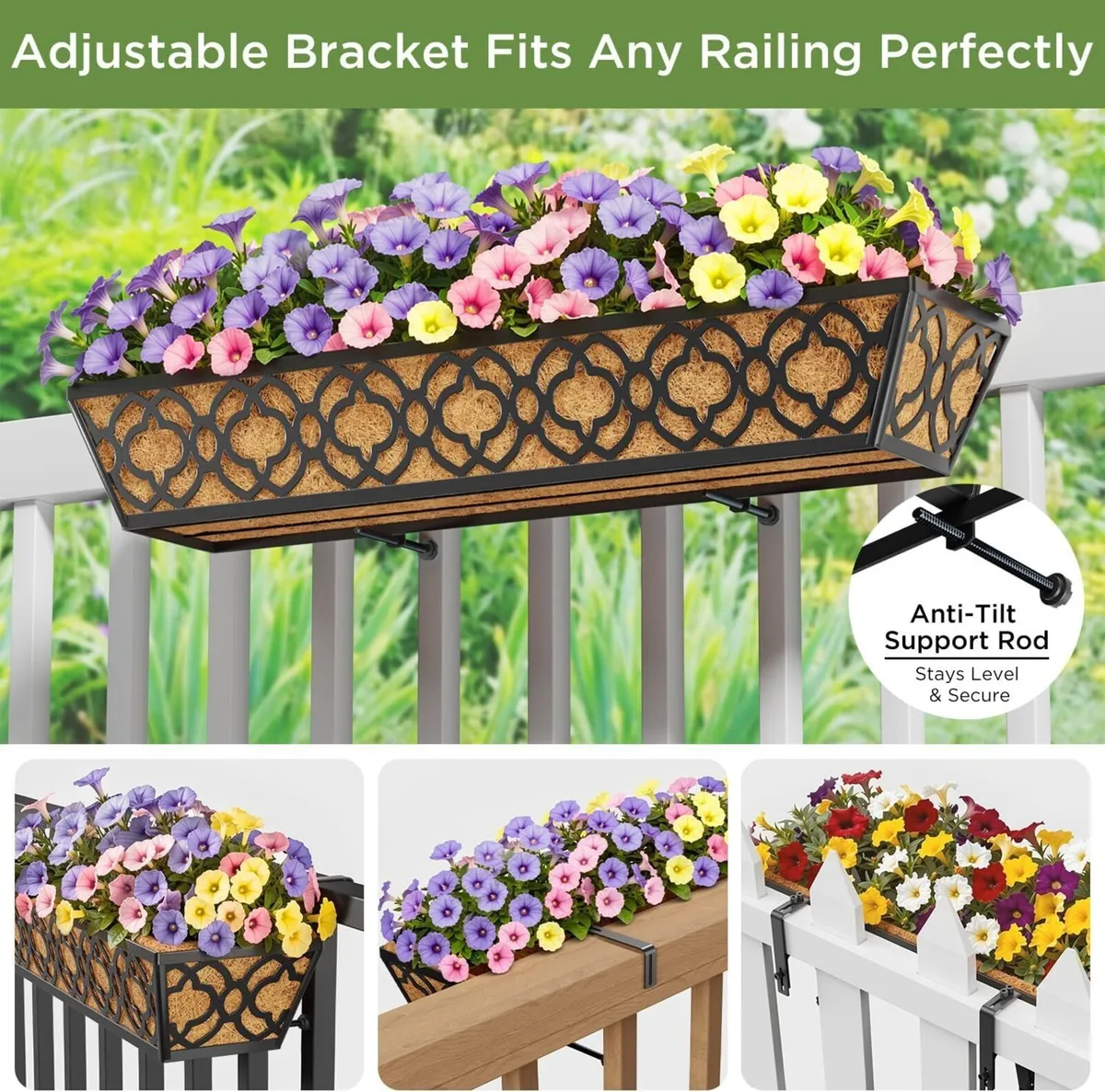 4Pcs 76.2cm/30in Large Hanging Flower Baskets - Image 4