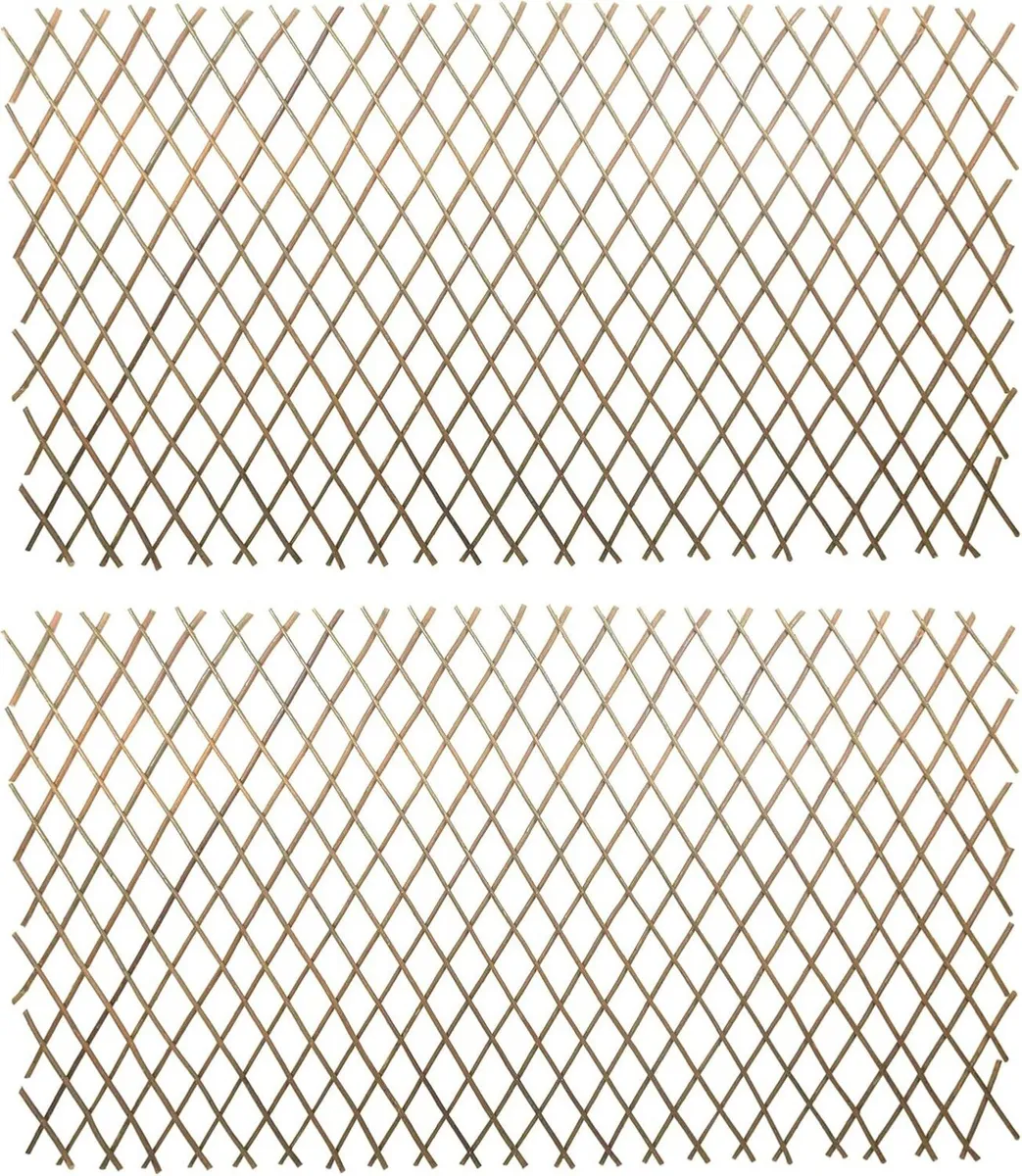 Natural Willow Lattice 2 Pack Expandable Fence - Image 1