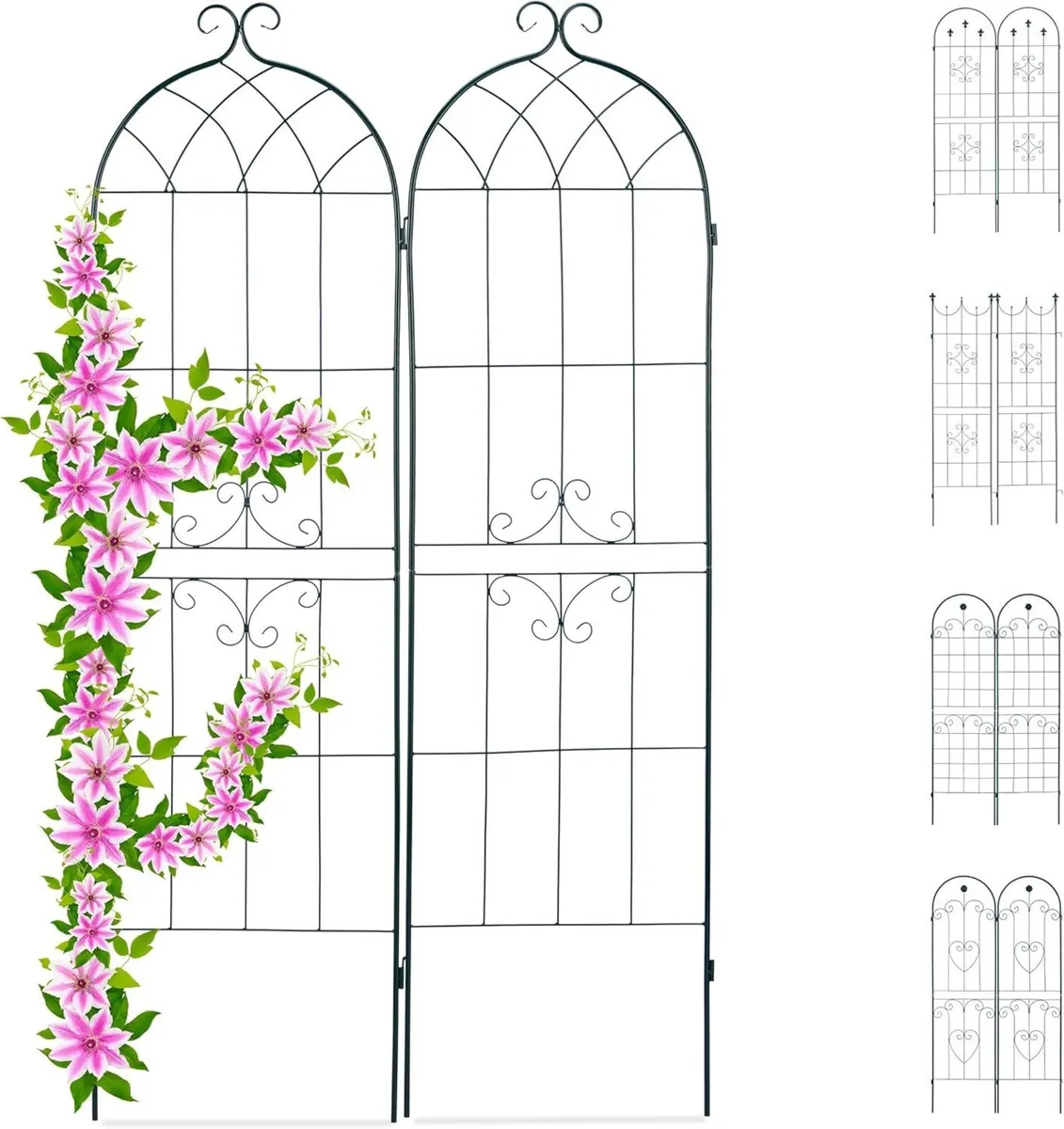 Trellis Set of 2 Metal 180 x 50 cm Garden - Image 1