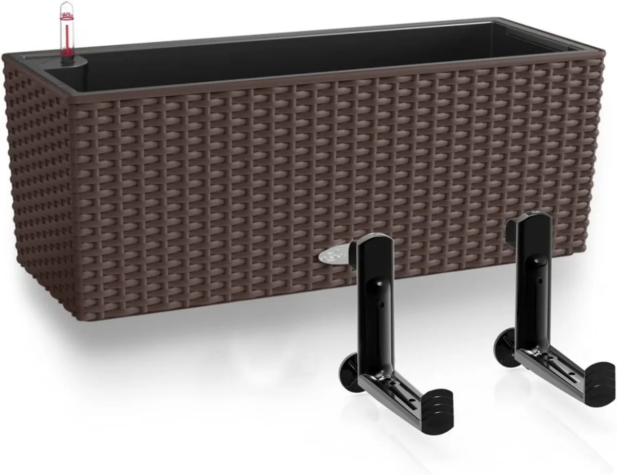 Self Watering Pot BALCONERA Cottage 50 Mocha - Image 1