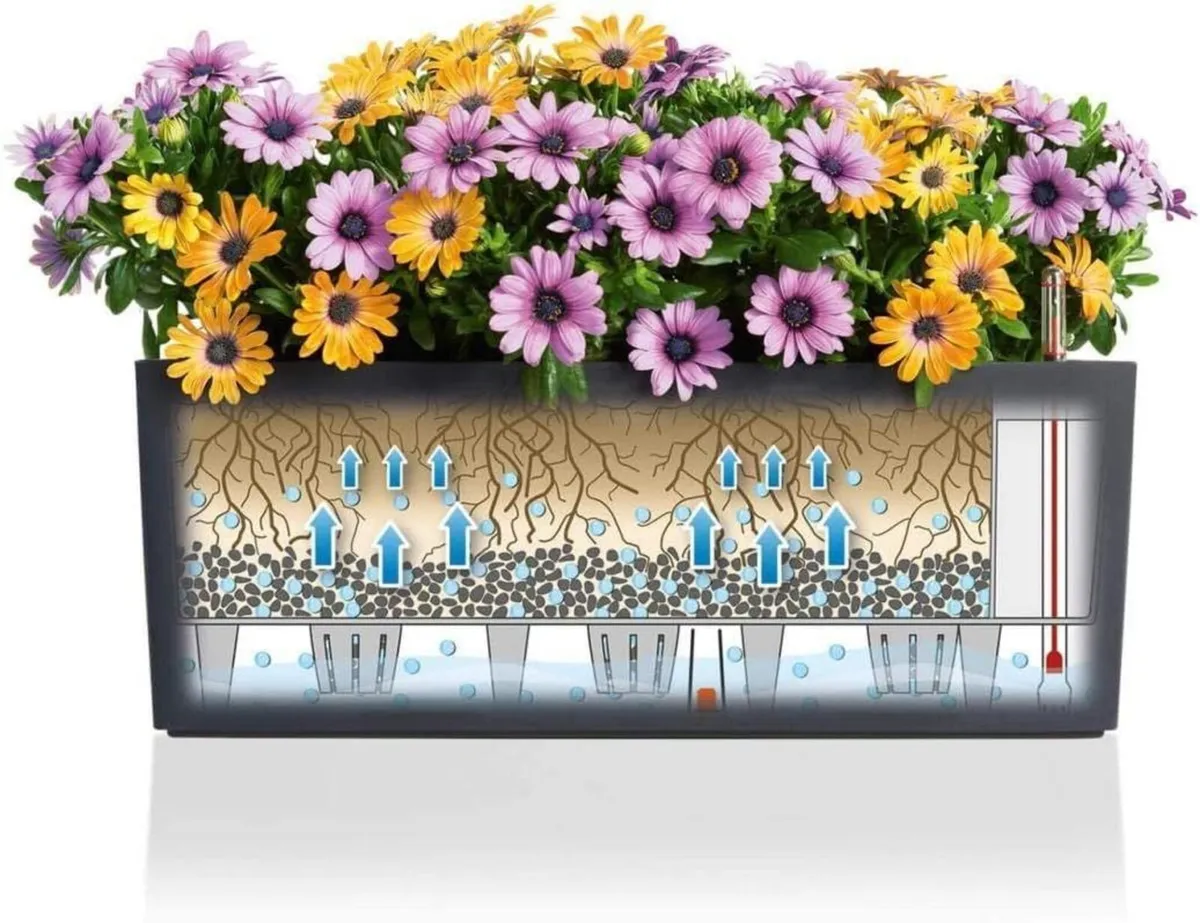 Self Watering Pot BALCONERA Cottage 50 Mocha - Image 4