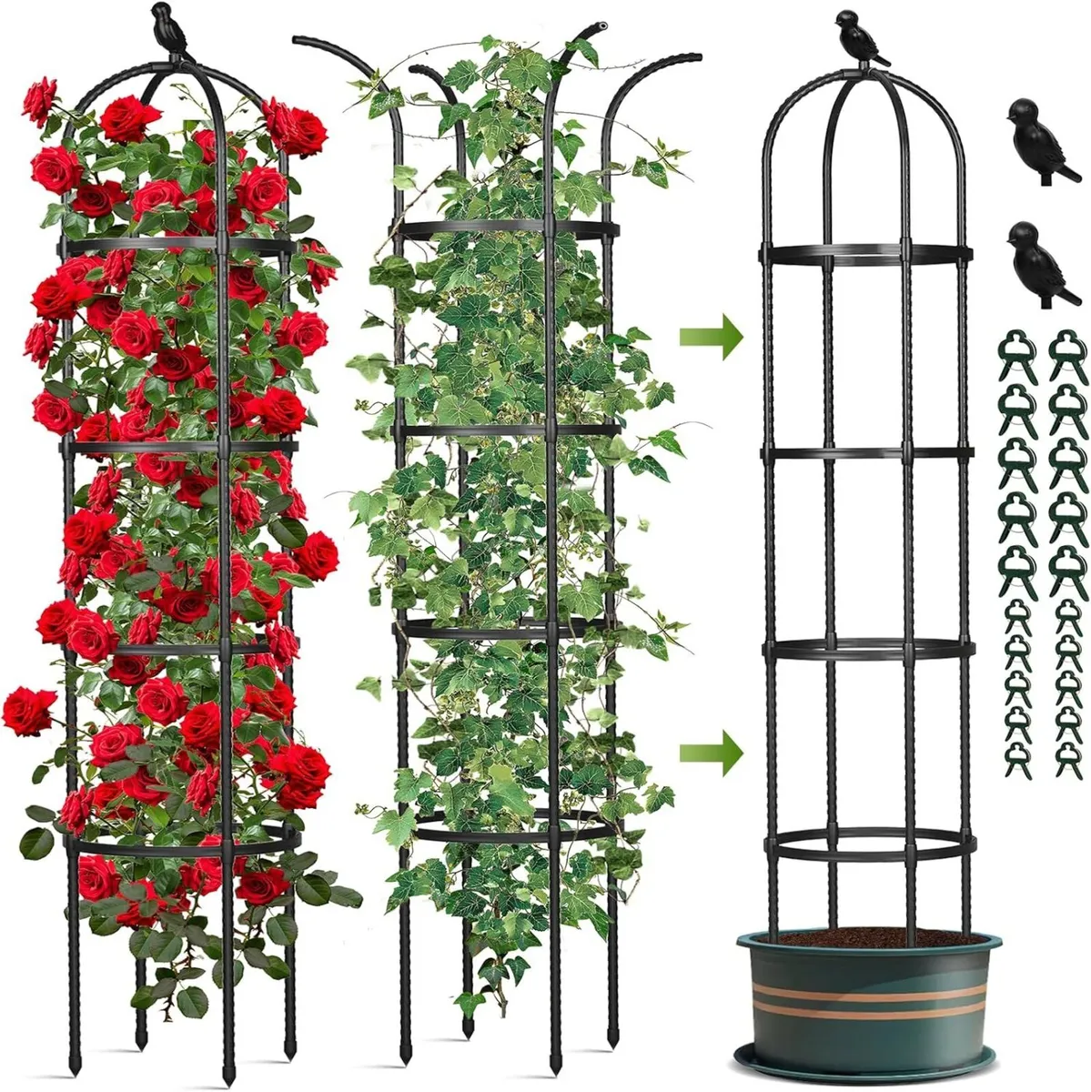 Garden Obelisk Trellis for Climbing Plants - Image 1