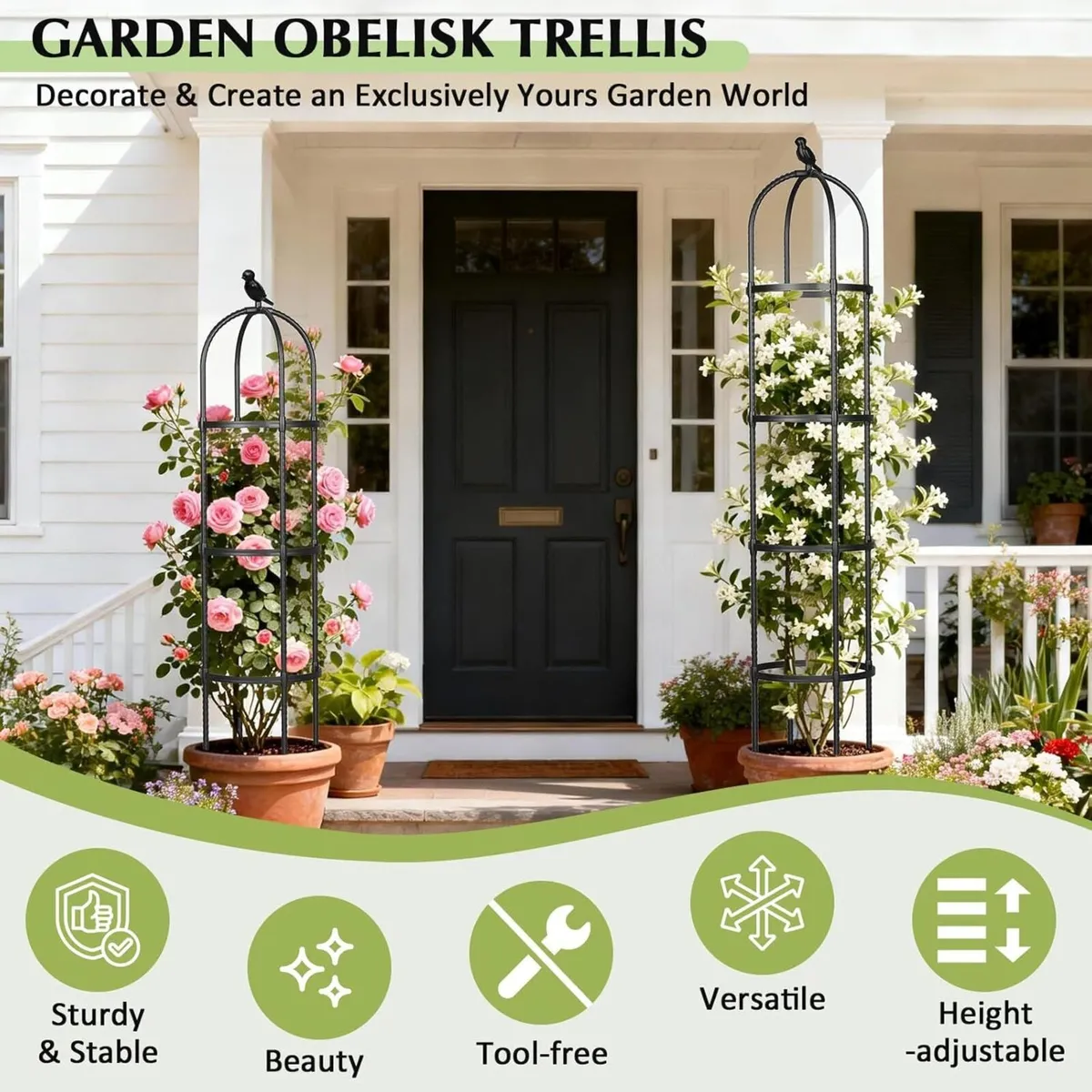Garden Obelisk Trellis for Climbing Plants - Image 3