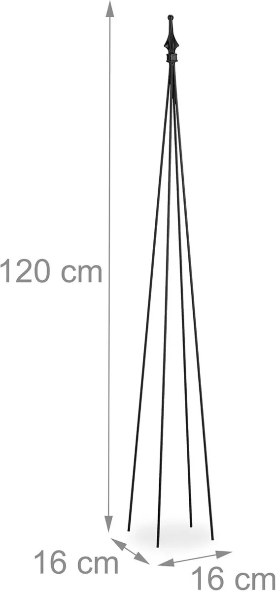 Garden Obelisks Set of 2 120 x 16 cm Pyramid - Image 3