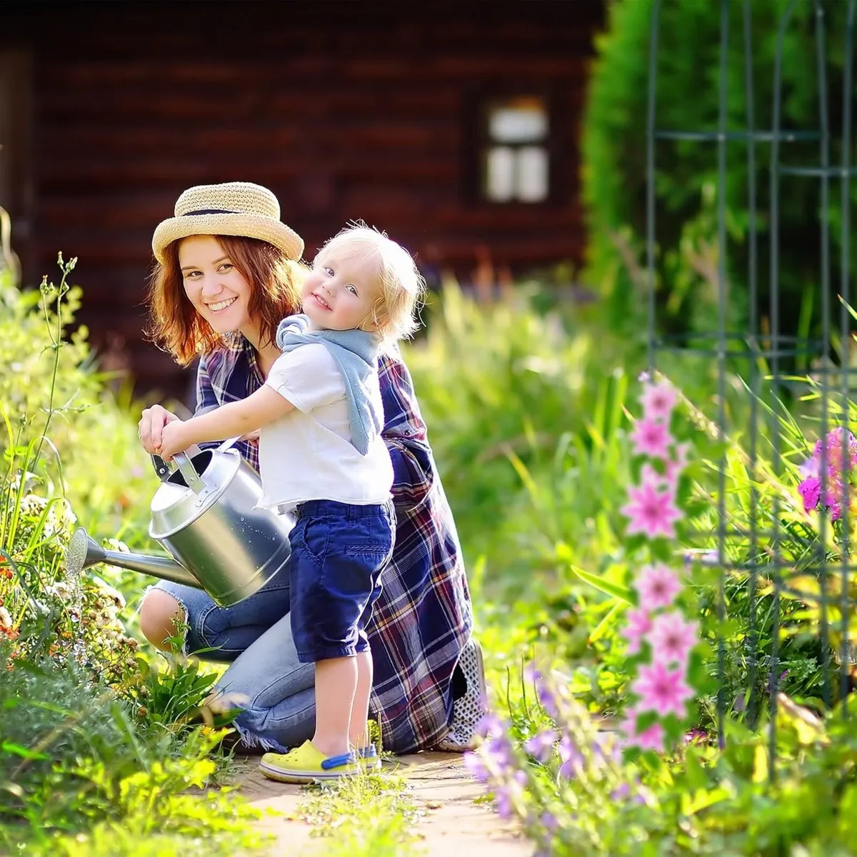 Set of 2 Garden Obelisks 200cm Tall Support for - Image 4