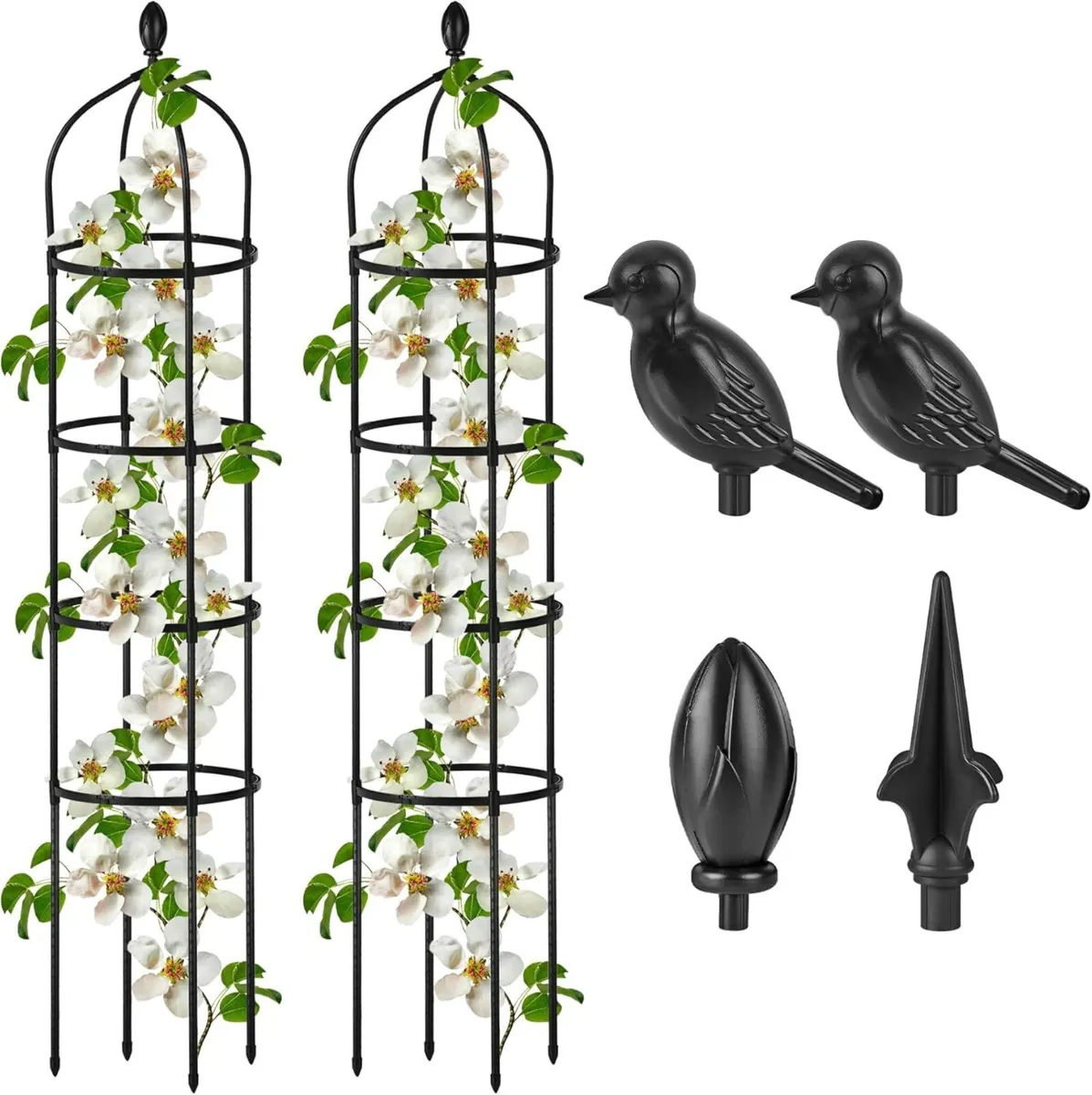 2 Pcs Garden Obelisk Trellis for Climbing Plants - Image 1