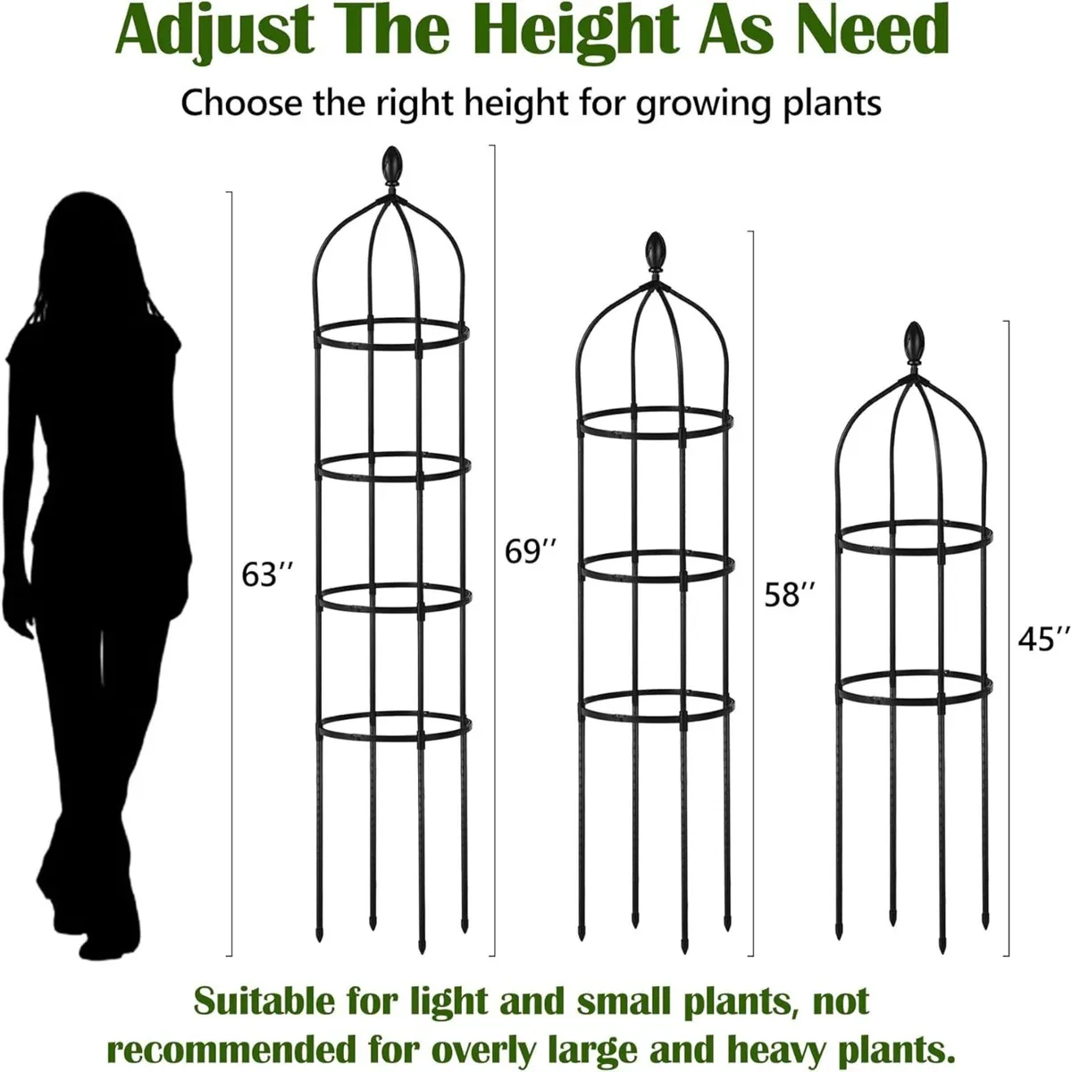 2 Pcs Garden Obelisk Trellis for Climbing Plants - Image 4