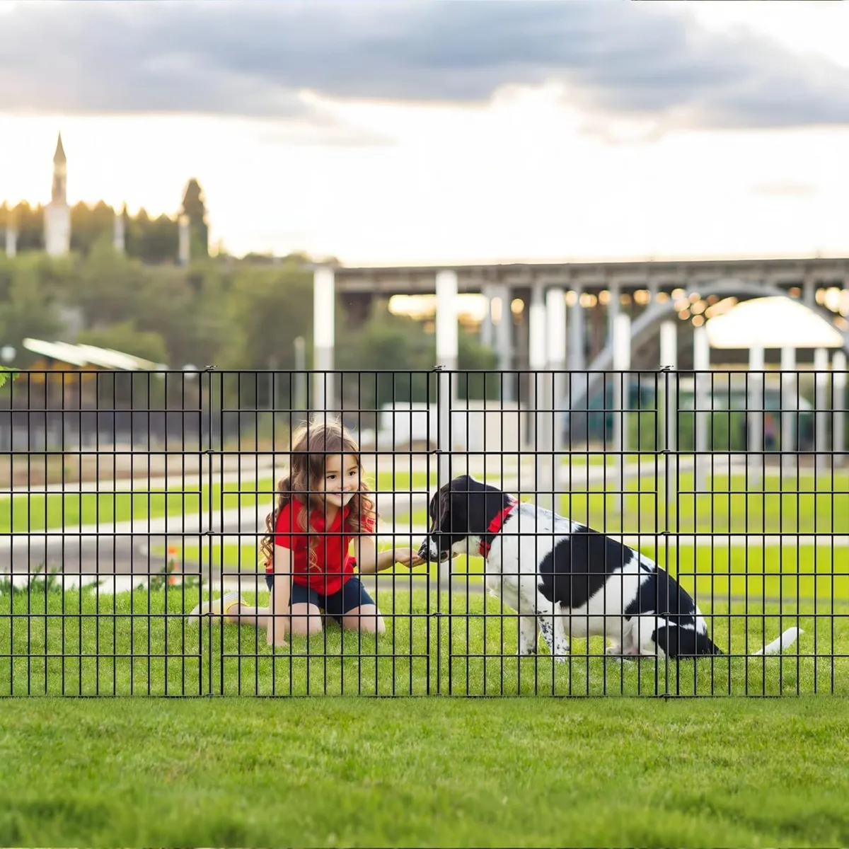 Decorative Garden Fence 5 Panels Total Length - Image 2